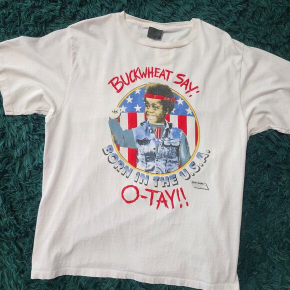 Vintage 80s Buckwheat “Born in the U.S.A.” Parody Tee - Picture 1 of 4